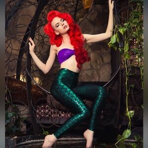 RARE BlackMilk Green Mermaid Leggings size M